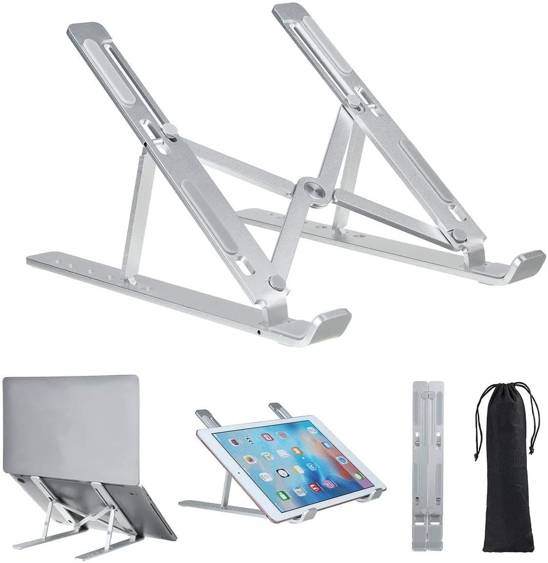 Adjustable Aluminum Laptop Stand Creative Folding Laptop Stand with Storage Bracket.