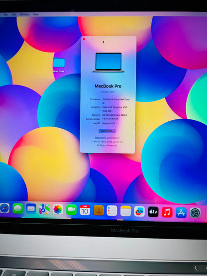 Apple MacBook Pro A1990 (2018, 15-inch) | i9 | 32GB | 512GB SSD | 4GB GPU