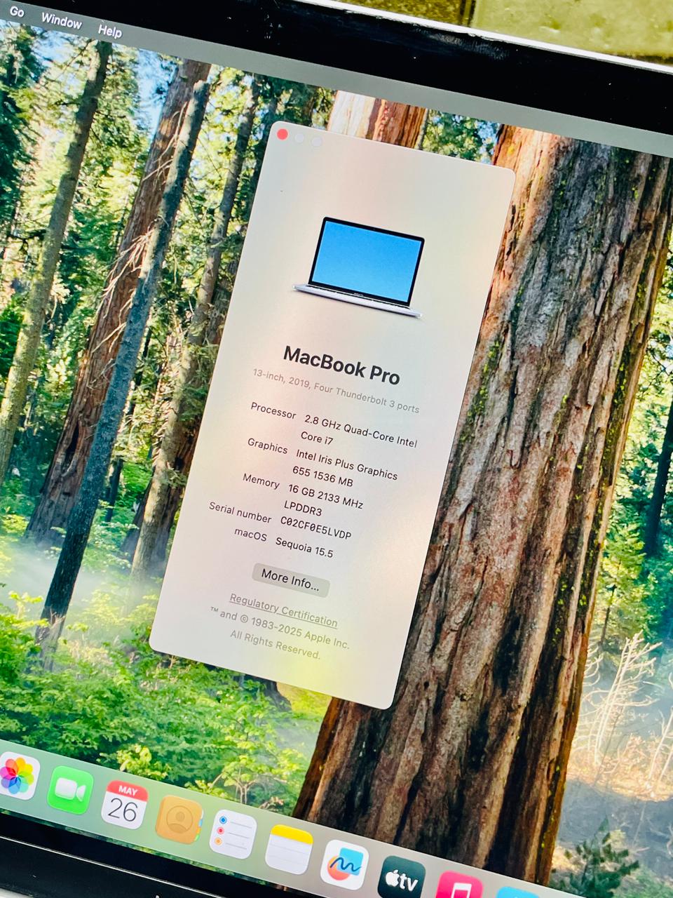 MacBook Pro 2019 (13.3") – Intel Core i7 | 16GB RAM | 512GB SSD.
