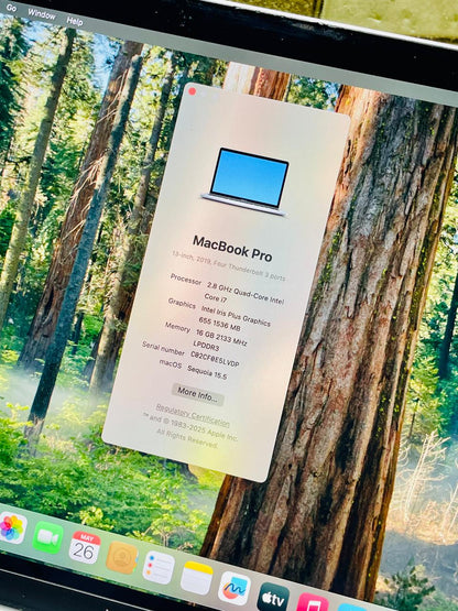 MacBook Pro 2019 (13.3") – Intel Core i7 | 16GB RAM | 512GB SSD.