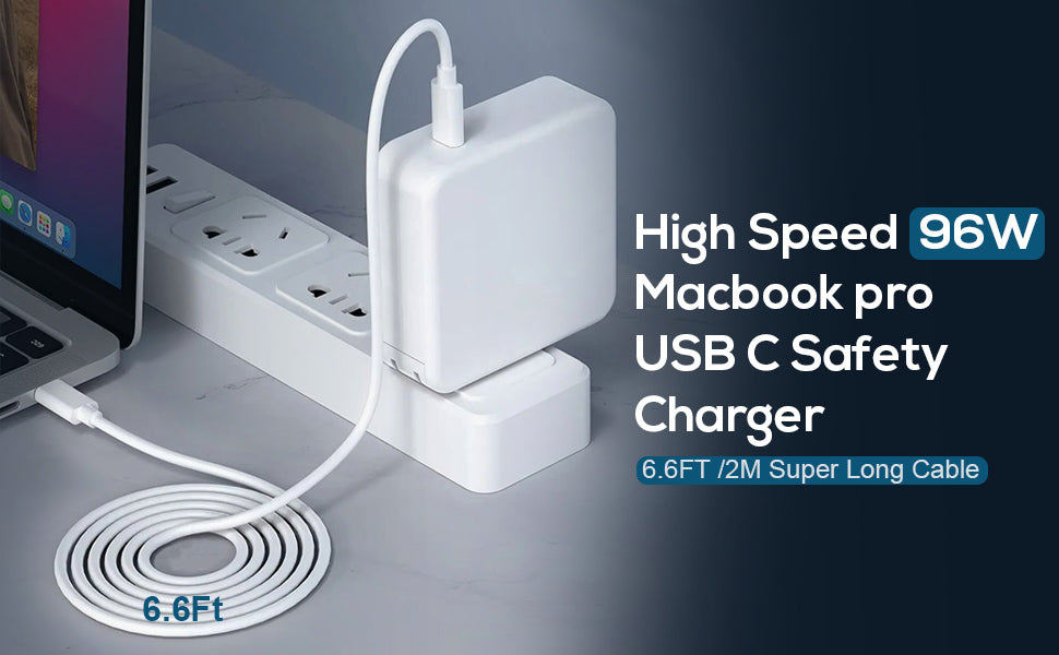 96W USB-C Fast Charger for MacBook Pro (13" / 15" / 16")