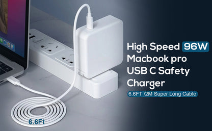 96W USB-C Fast Charger for MacBook Pro (13" / 15" / 16")