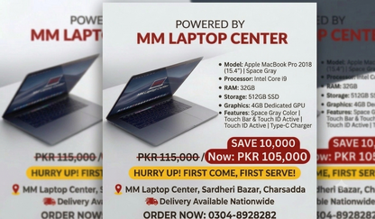 Apple MacBook Pro A1990 (2019, 15-inch) | i9 | 32GB | 512GB SSD | 4GB GPU