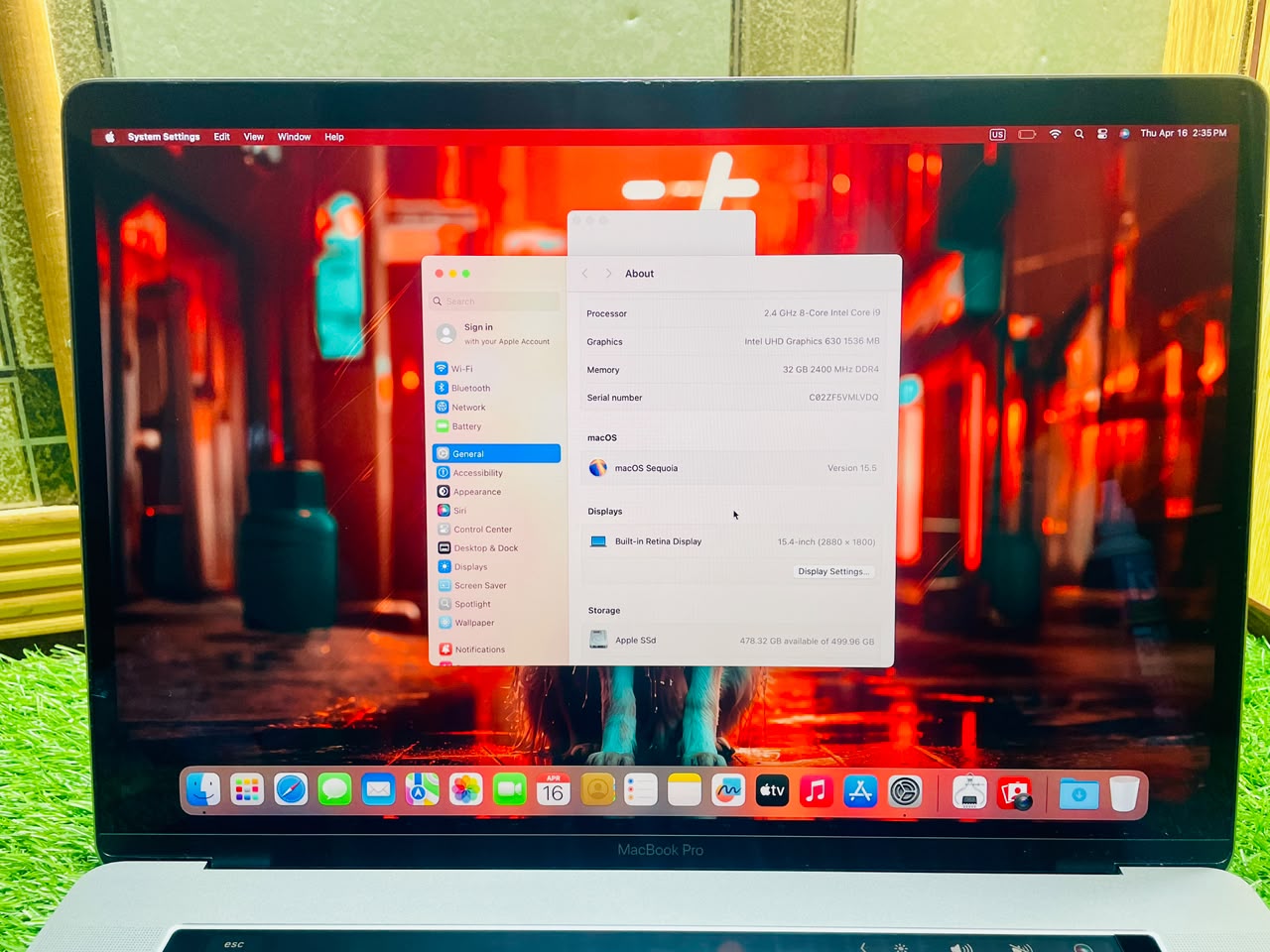Apple MacBook Pro A1990 (2019, 15-inch) | i9 | 32GB | 512GB SSD | 4GB GPU
