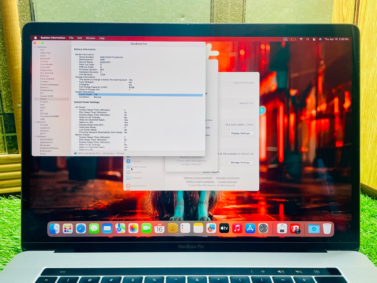 Apple MacBook Pro A1990 (2019, 15-inch) | i9 | 32GB | 512GB SSD | 4GB GPU