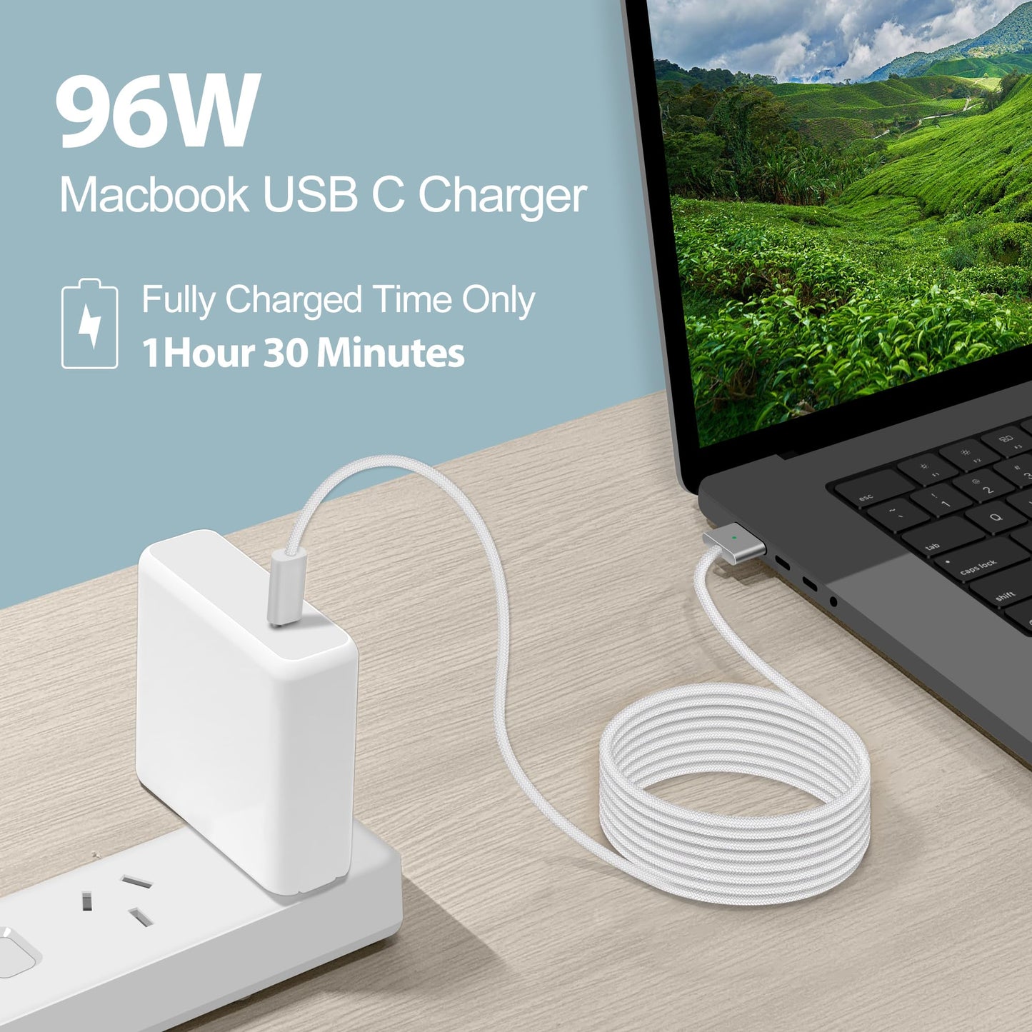 96W USB-C Fast Charger for MacBook Pro (13" / 15" / 16")