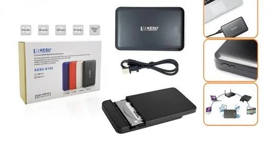 KESU K103 USB 3.0 Hub + SATA 2.5” Hard Drive Enclosure
