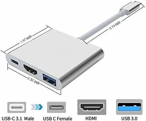 Type C Hub Thunderbold 3 In 1 (3.0)