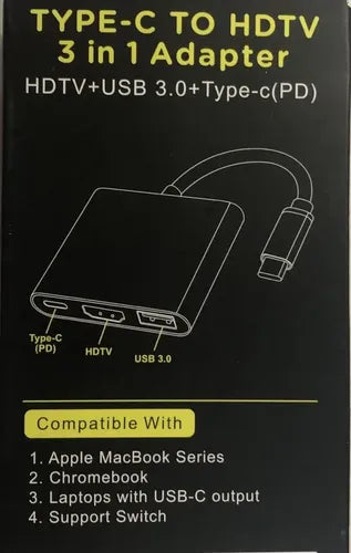 Type C Hub Thunderbold 3 In 1 (3.0)